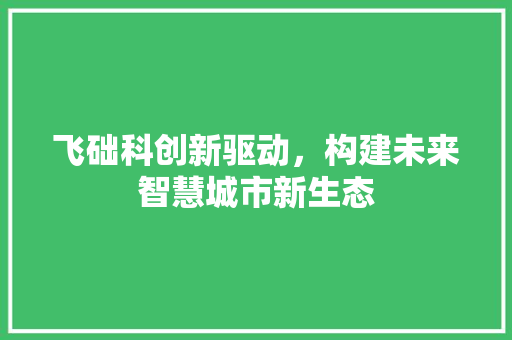 飞础科创新驱动，构建未来智慧城市新生态