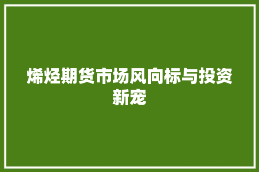 烯烃期货市场风向标与投资新宠