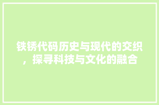 铁锈代码历史与现代的交织，探寻科技与文化的融合