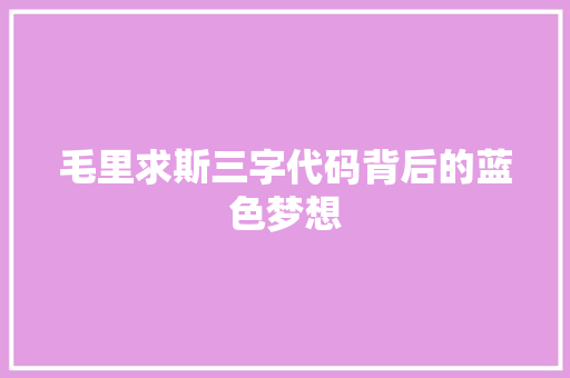 毛里求斯三字代码背后的蓝色梦想