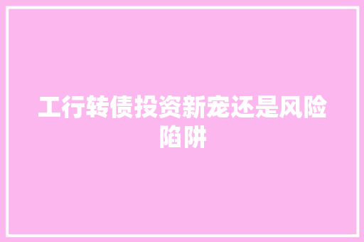 工行转债投资新宠还是风险陷阱