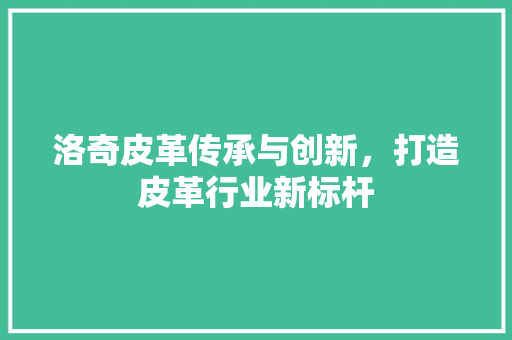 洛奇皮革传承与创新，打造皮革行业新标杆